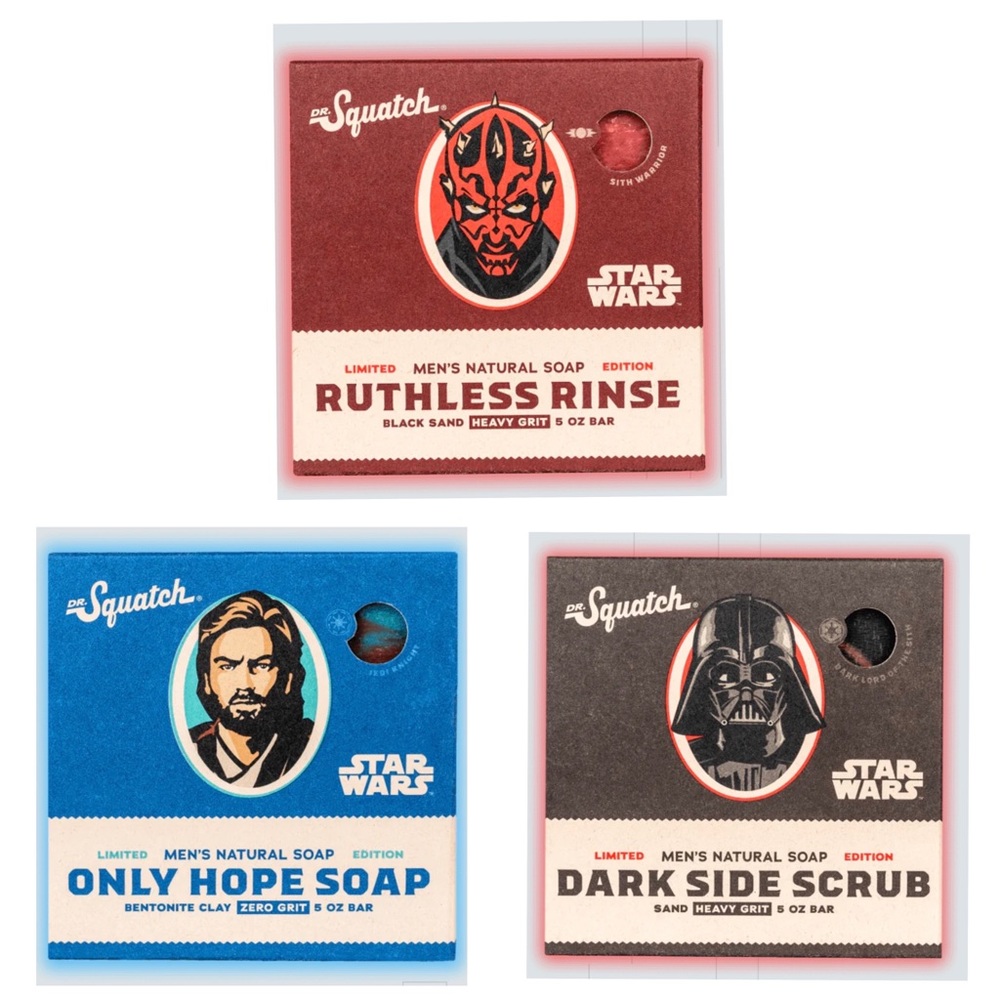 Dr. Squatch Star Wars Set of 3 (5oz) Soap Bars - Fast Shipping